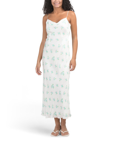 anna fleur cowl neck maxi dress for women | polyester/viscose