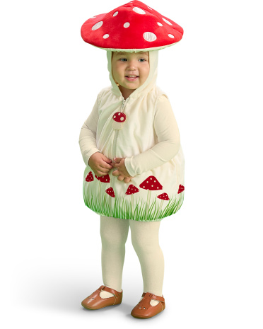 infant mushroom bubble romper costume | polyester