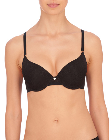 full figure sheer jacquard full fit contour undewire bra for women | polyester/nylon/elastane
