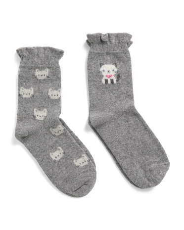 2pk wool and cashmere blend socks for women | spandex/nylon/wool