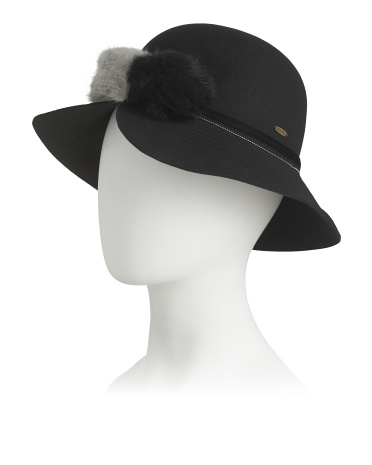 wool felt bucket hat for women