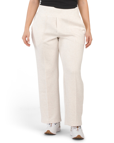 scuba knit pintuck pants for women | polyester/spandex/rayon